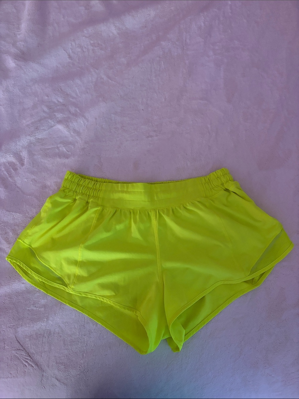 lululemon athletica Neon Yellow Running Shorts